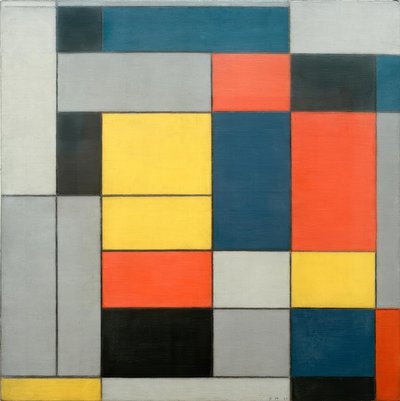 Komposition Nr. VI; Komposition Nr. II; Komposition mit Schwarz von Piet Mondrian